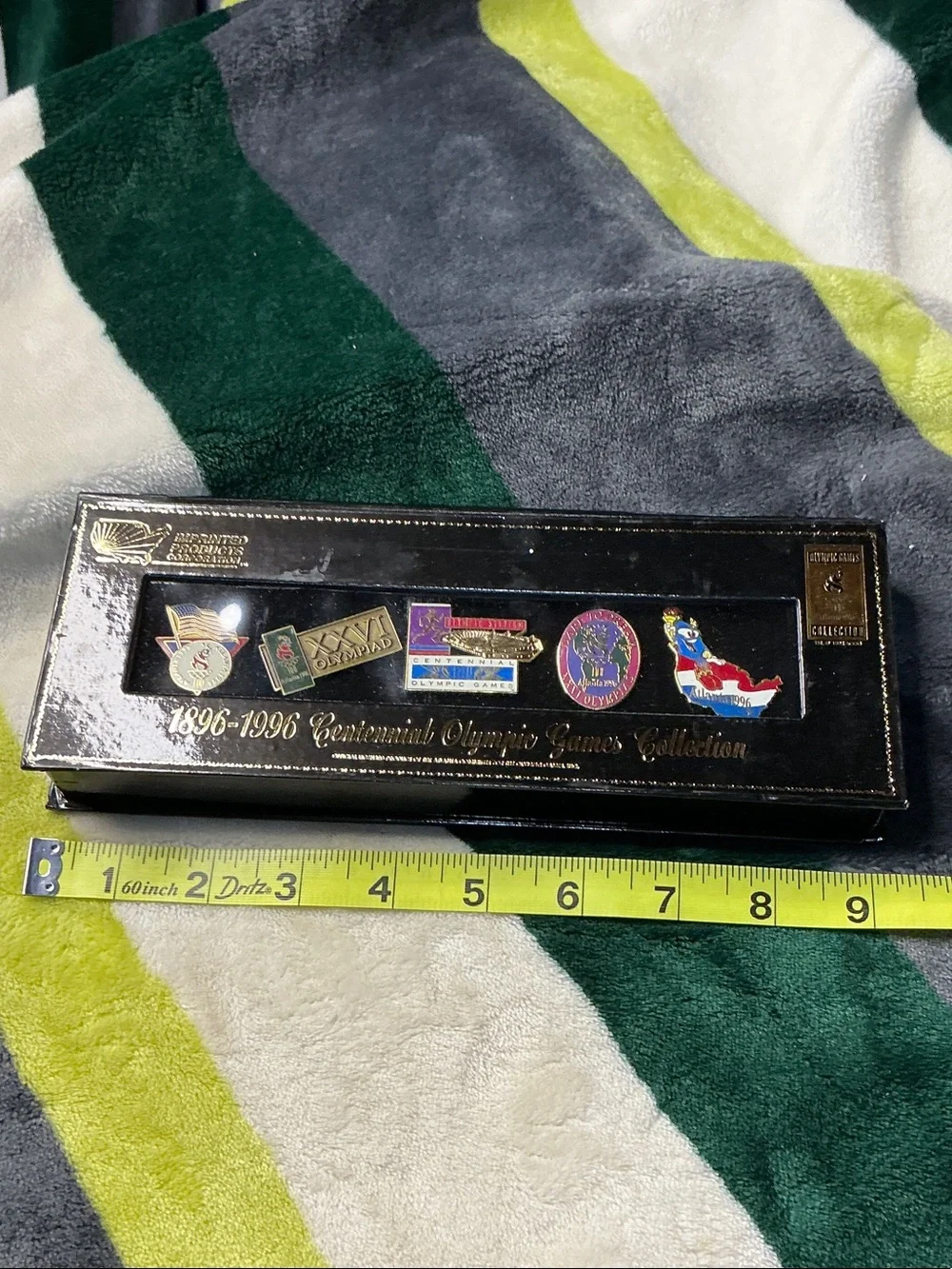 Vintage 1996 Atlanta Centennial Olympic Games 5-Pin Collection Set with Case